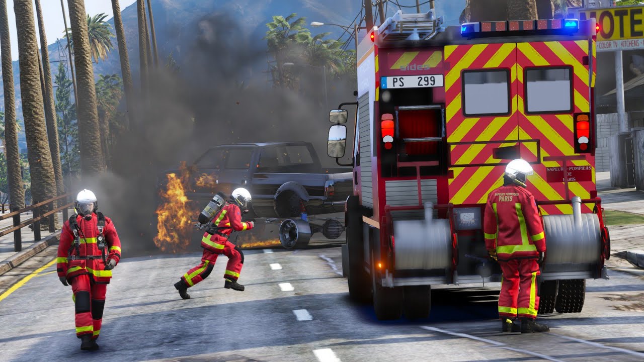 [GTA 5] GARDE AU COEUR DE LA CAPITALE AVEC LES POMPIERS DE PARIS #71