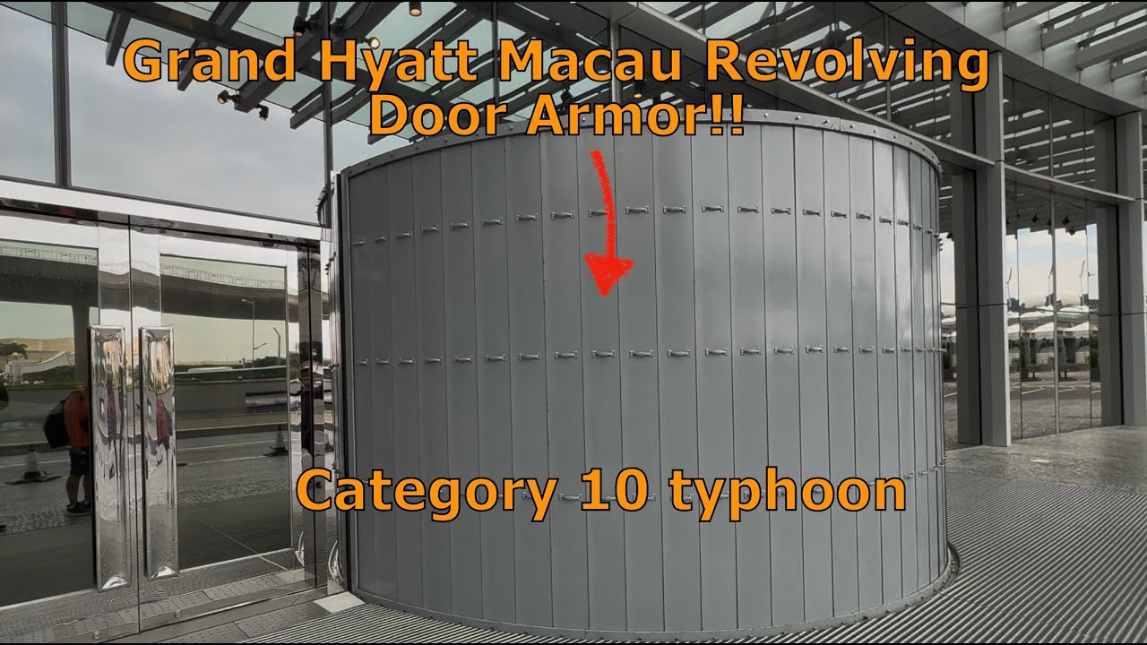 Category 10 Typhoon from inside Grand Hyatt Macau