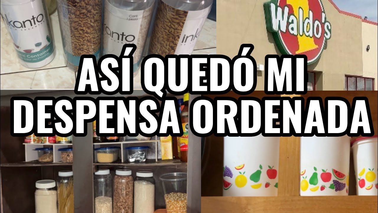 FUI A WALDOS Y COMPRÉ UNOS RECIPIENTES MUY FUNCIONALES Y LIMPIÉ Y ORDENE MI DESPENSA!! 