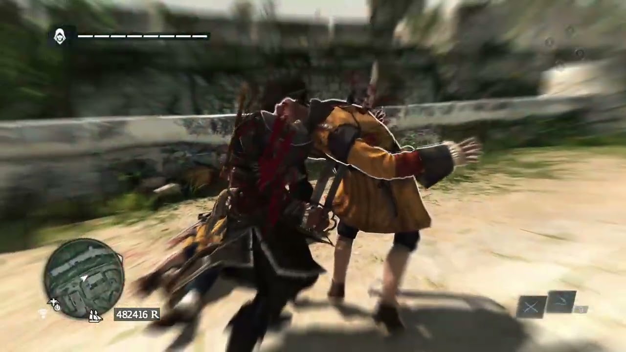 Assassin's Creed Black Flag Captain Pirate Outfit Pirate Scimitar Sword Combat And Rope Darts