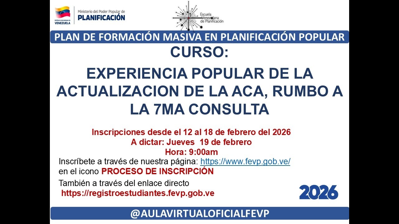 EXPERIENCIA POPULAR DE LA ACTUALIZACION DE LA ACA, RUMBO A LA 7MA CONSULTA