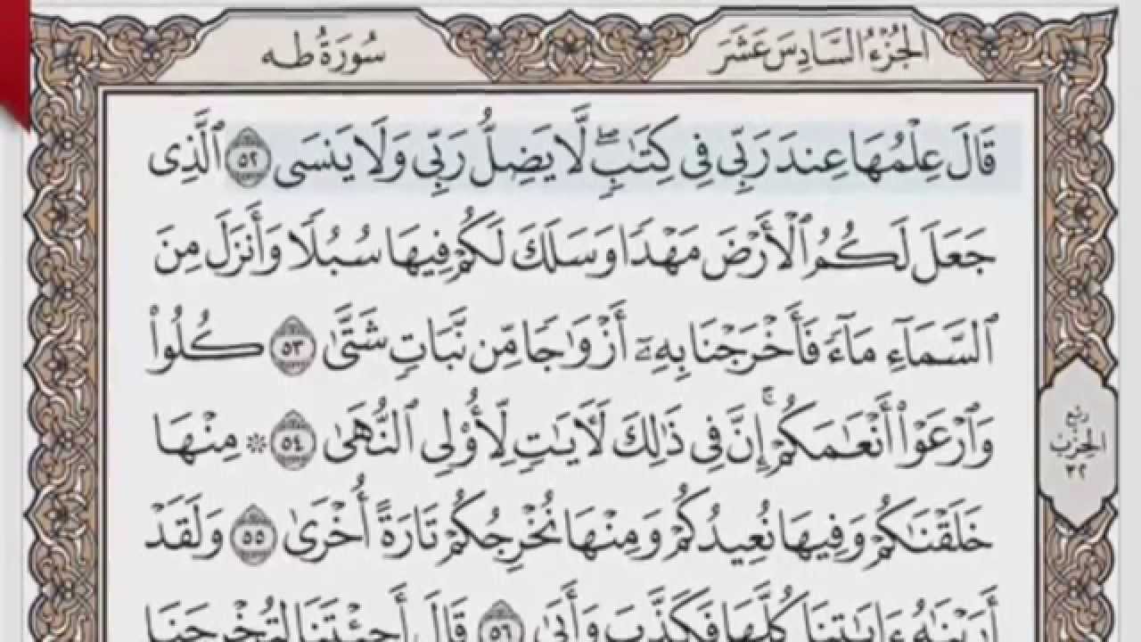 القرآن الكريم بالصفحات صوت وصورة ص/ 315 الشيخ محمود خليل الحصري بمد المنفصل
