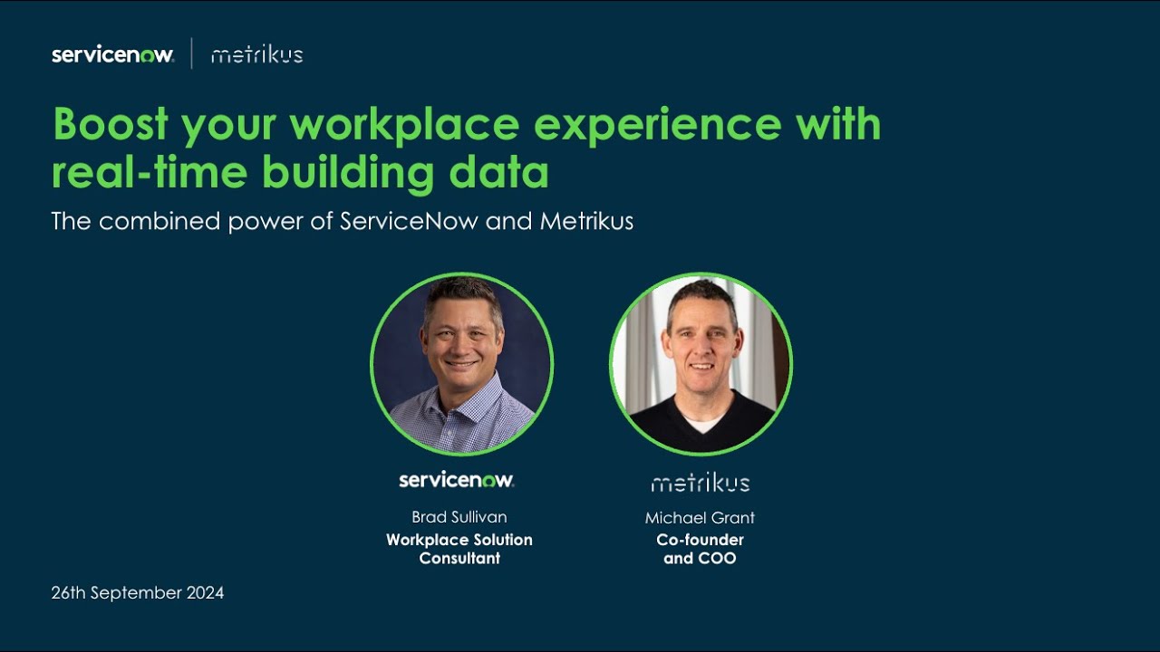 On-demand webinar: Boost your workplace experience with real-time building data | ServiceNow