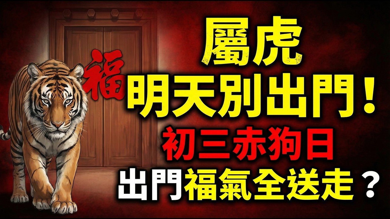 【猛虎抬頭】屬虎人2026「黃金年」來了！明天初三這3大喜事登門，千萬別出門拜年把福氣送走！#2026屬虎運勢 #大年初三 #丙午馬年 #生肖虎2026運勢 #財運 #風水佈局 #轉運 #屬虎 #開運