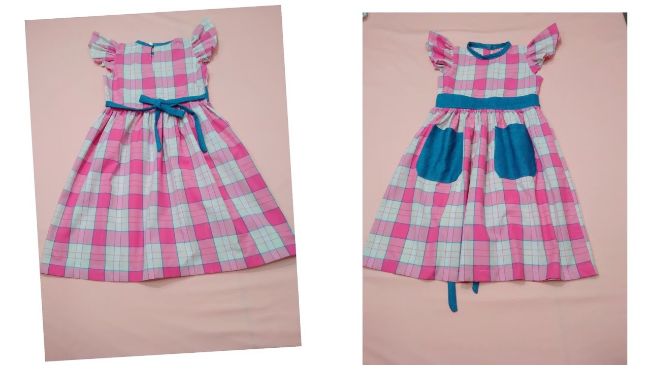فستان اطفال رائع للعيد بدون باترونCut and stitch a wonderful kids dress