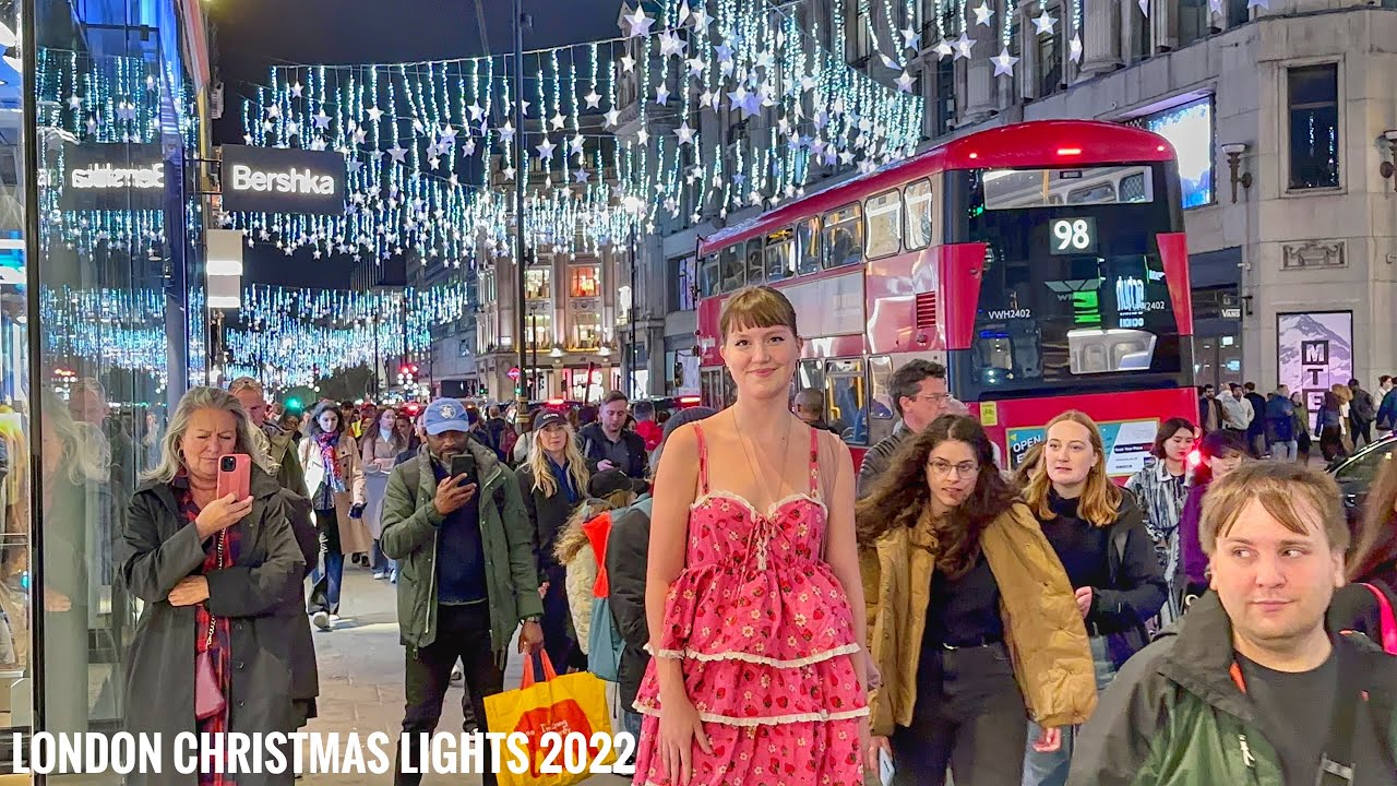 2022 London Christmas Lights Tour | London Oxford Street Christmas Lights London Night Walk [4K HDR]