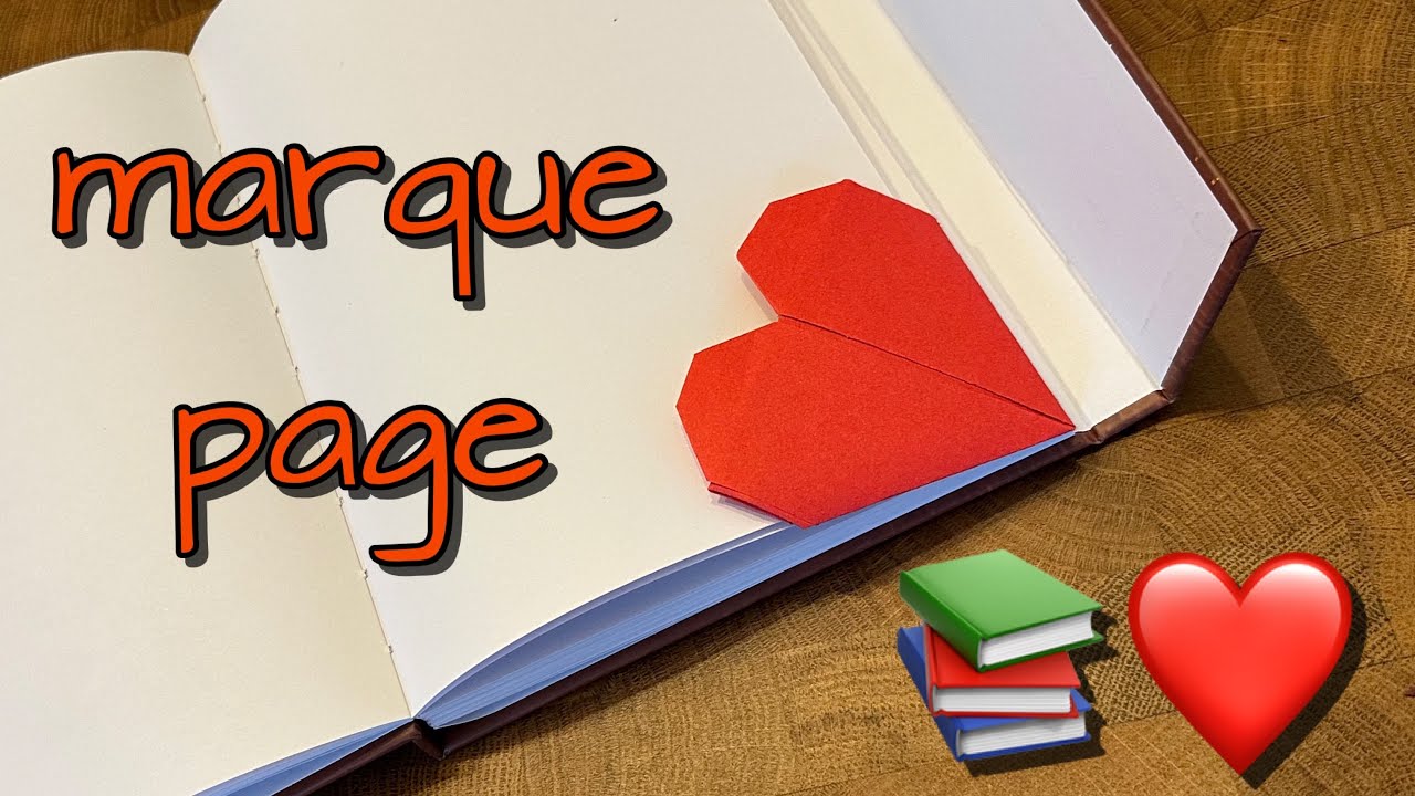 ORIGAMI MARQUE PAGE COEUR EN PAPIER ❤️📚 TUTO TRÈS FACILE IDÉE CADEAU SAINT VALENTIN FÊTE DES MÈRES 