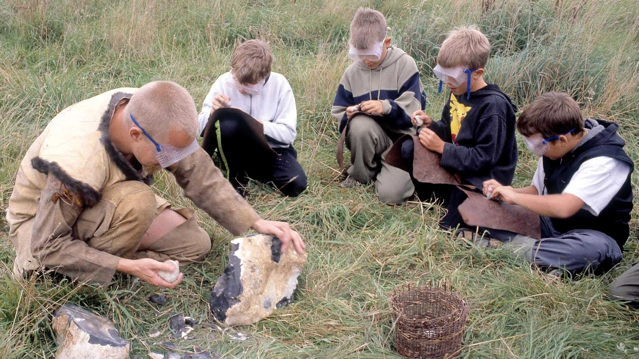 Skoleklasse i stenalderen, Sagnlandet Lejre