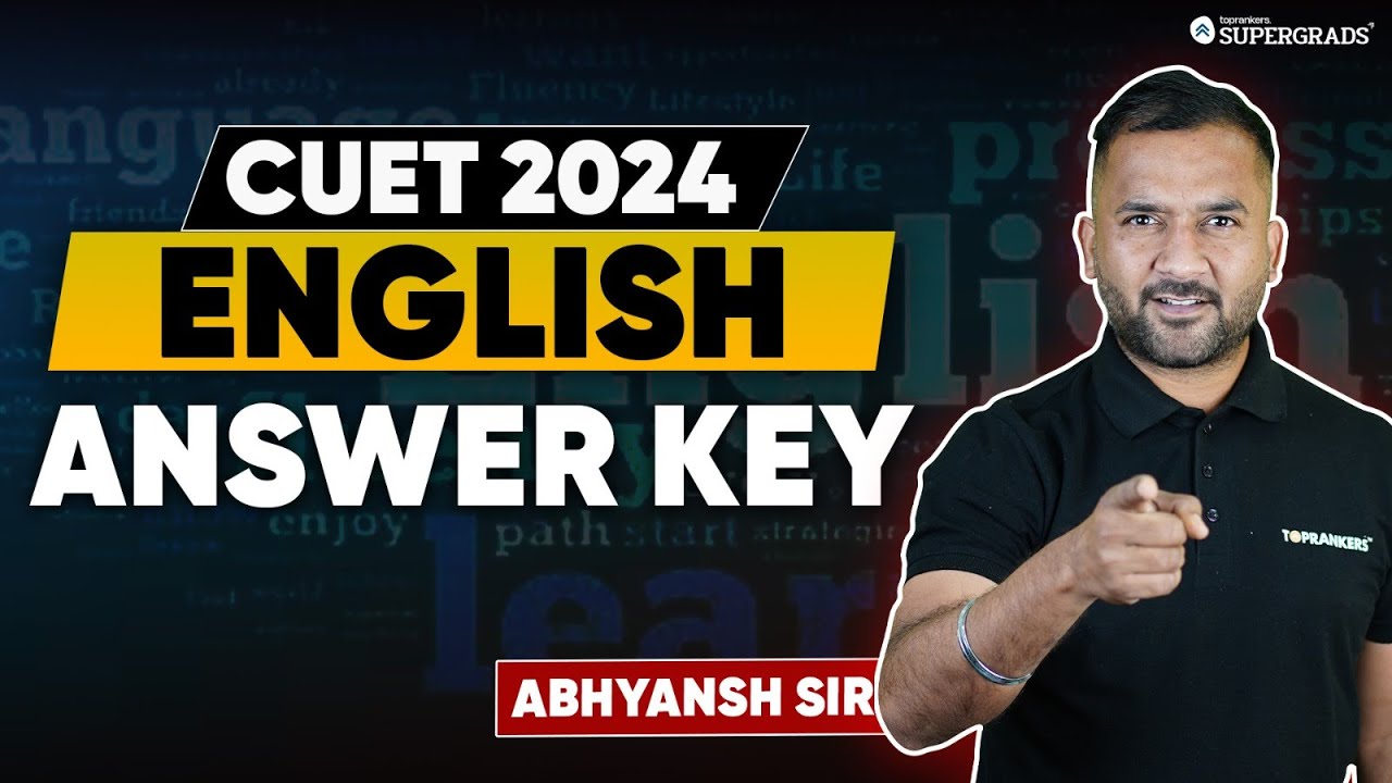 CUET English Answer Key 2024 📝| 15 May 2024 - CUET 2024 Exam Answer Key ✅