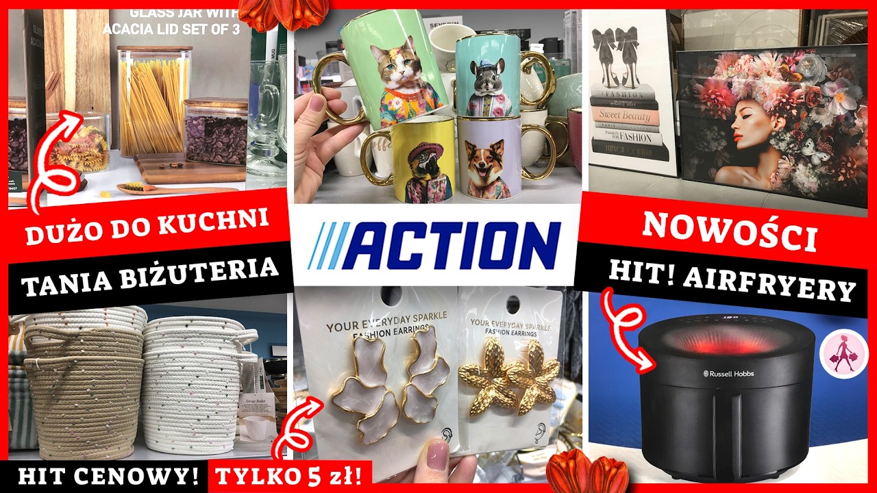 ACTION TANIA BIŻUTERIA! 🚨😍 NOWOŚCI 💛 AIRFRYERY 🧡 Dużo do kuchni 🌸 Cudne obrazy 😍
