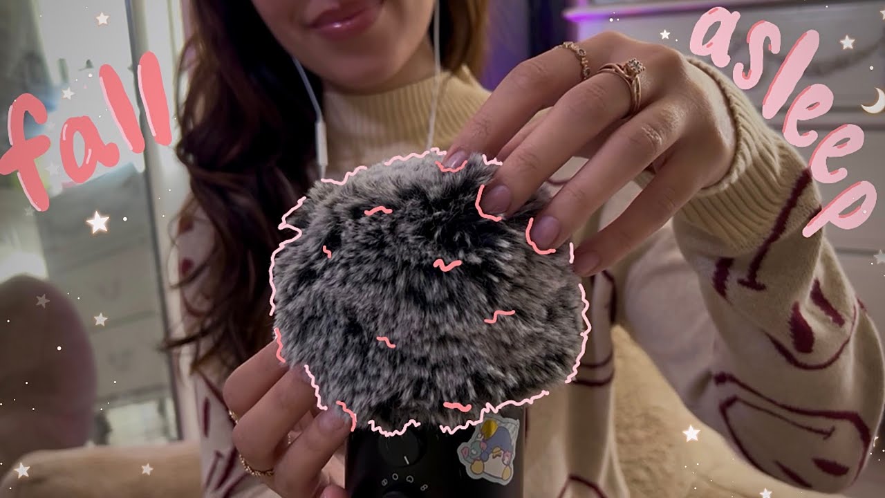ASMR fluffy mic scratches at 100% SENSITIVITY 💤💌 w/ rambling!