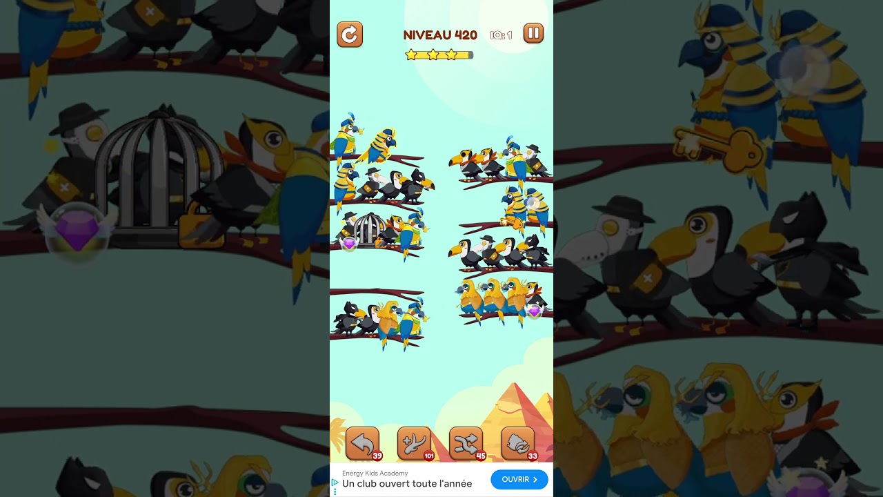 bird sort 2 color puzzle solution niveau 420 #games #gaming #puzzle #puzzlegame #androidgames