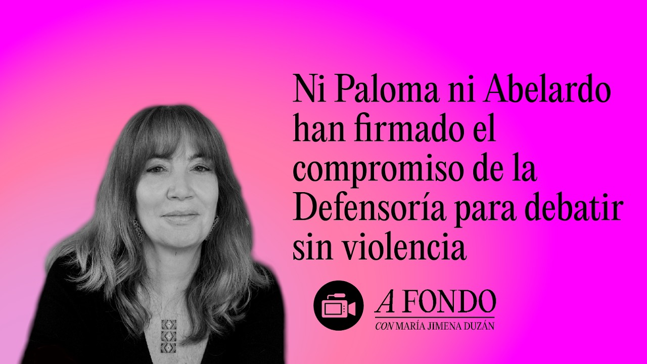 Ni Paloma ni Abelardo han firmado el compromiso de la Defensoría para debatir sin violencia
