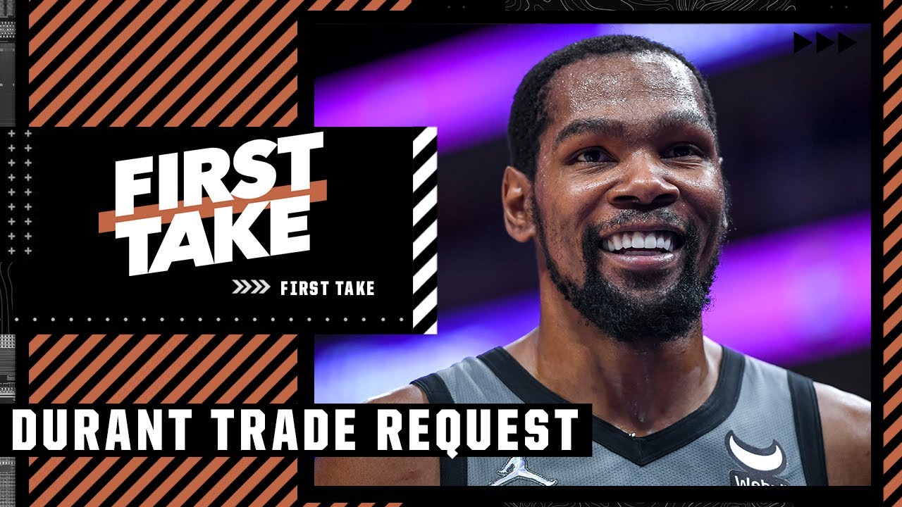 First Take reacts to Kevin Durant requesting a trade from the Nets 🍿
