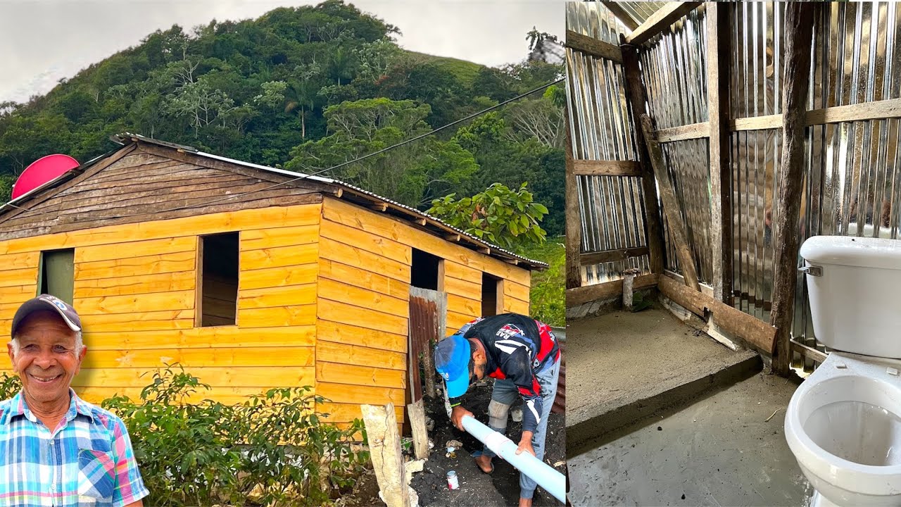 TERMINANDO LA CONSTRUCCIÓN DEL BAÑO DE LA CADA DE ANTONIO Y SILVESTRE . VIVIENDO LA VIDA DEL CAMPO 
