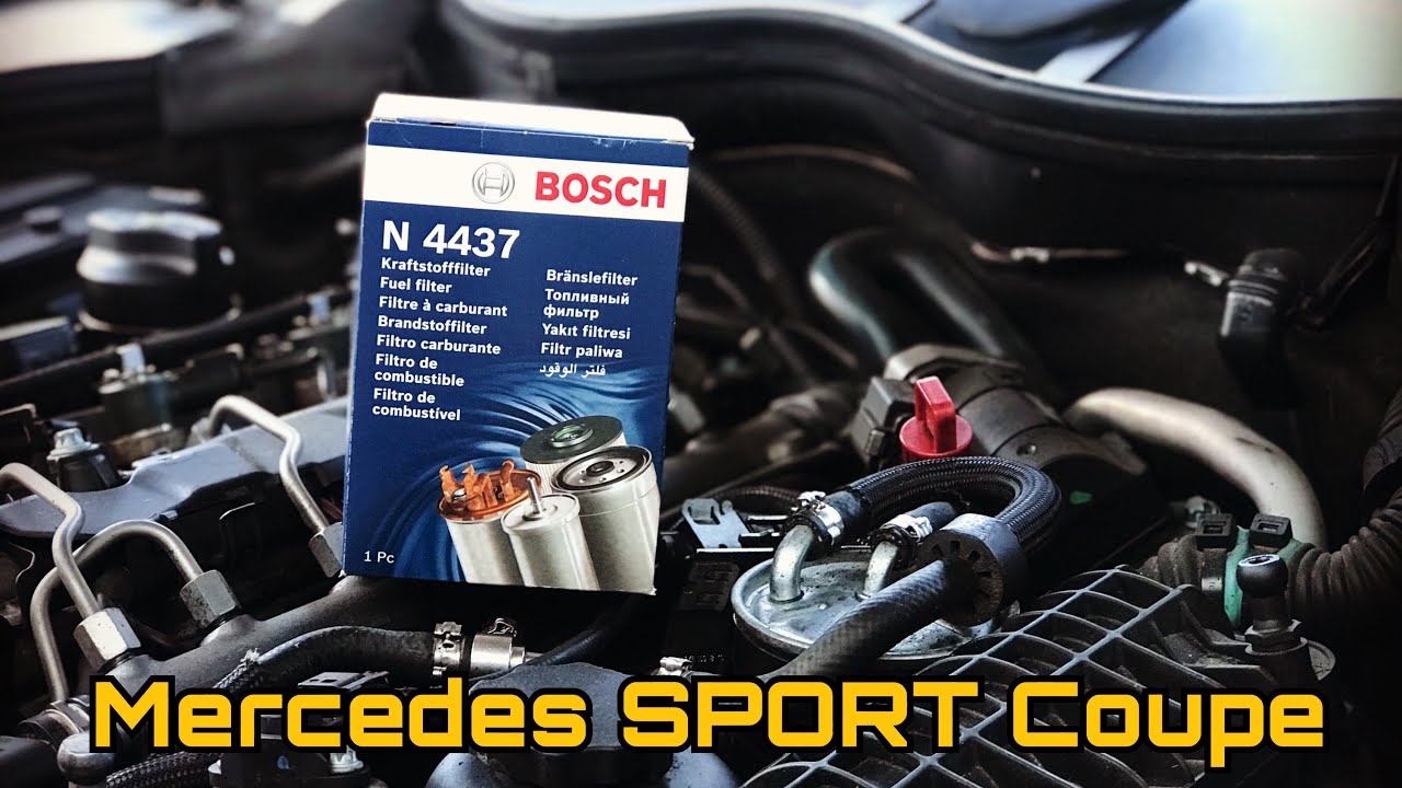 #147 MERCEDES CLASE C SPORT COUPE - Capítulo 10 - CAMBIAR FILTRO GASOIL COMBUSTIBLE Fácil
