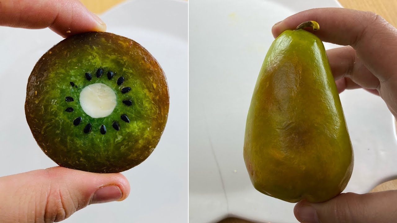 Cutting fruit soaps. Satisfying sounds relaxing video. Relaxing Soap #1022