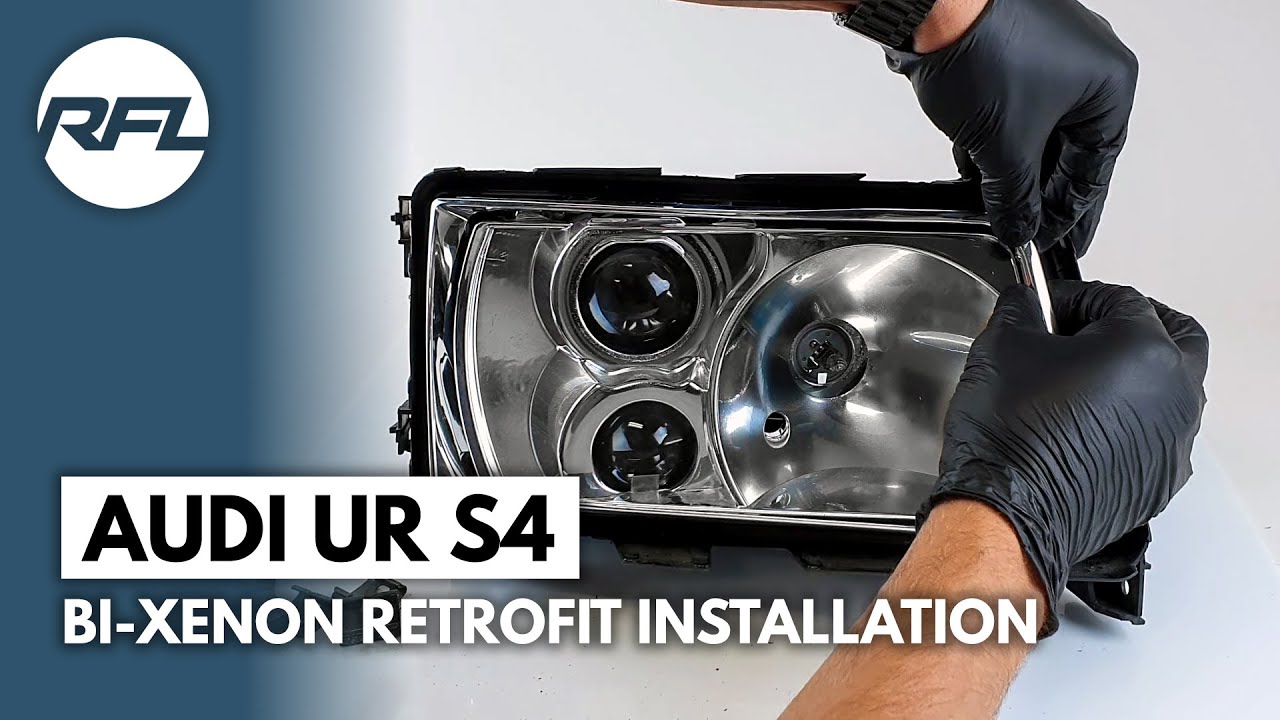 Audi UR S4 C4 Typ 4A 100 S4 DIY halogen projector headlight upgrade and repair kit