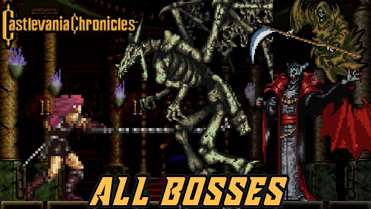 Castlevania Chronicles (PS1) - All Bosses [No Damage | Hard | Whip Only]