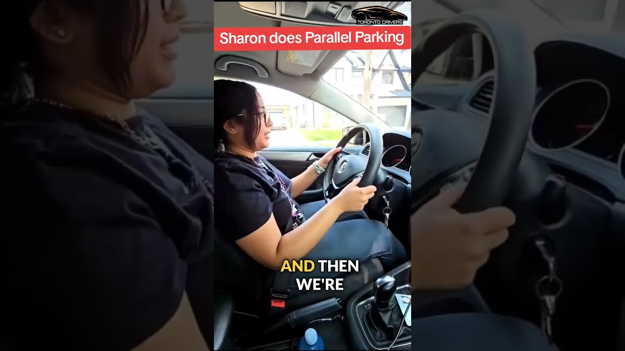 Perfect Parallel Parking! 🚗 Sharon Makes It Look Easy!