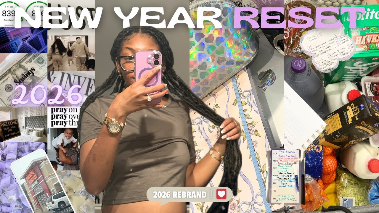 REALISTIC 2026 New Year Reset♡: to do list+home things+mom stuff+meal planning+digital vision board