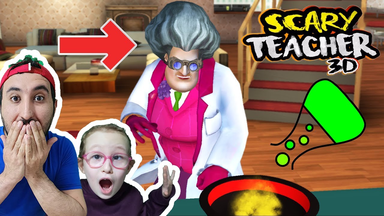 KIZGIN ÖĞRETMENİN GİZLİ ÇATI KATINDA ÇILGIN DENEY! DENEY PATLADI!  SCARY TEACHER 3D! BAHAR OYUNA GEL
