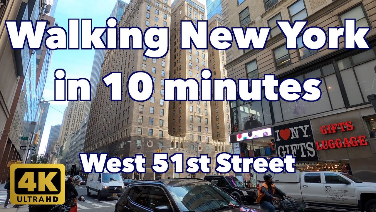 【4K】Walking New York #95 | West 51st Street | From 9th Ave to 6th Ave | Midtown Manhattan