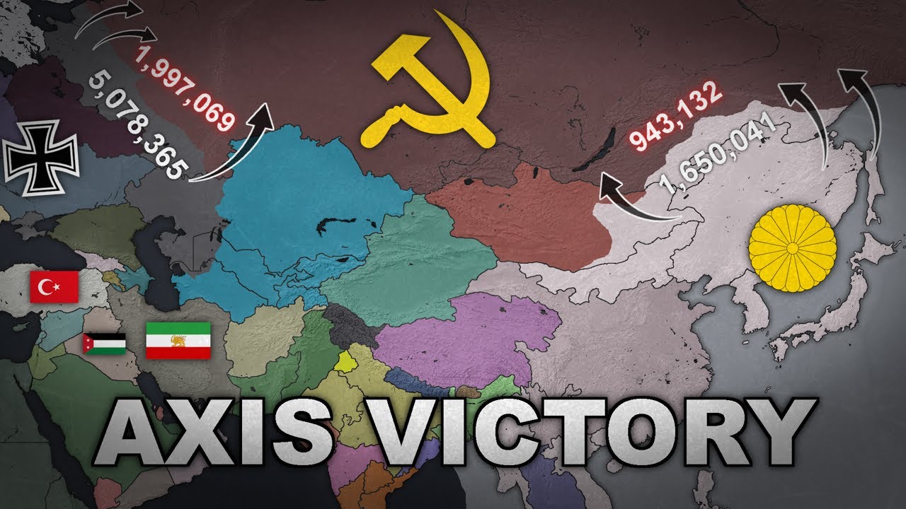 World War 2 Axis Victory with Army Sizes (Every Day)