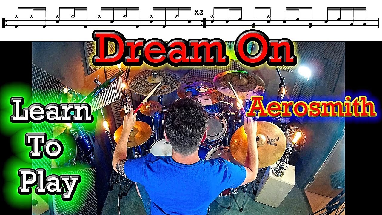 Learn To Play Dream On By Aerosmith (Drum Tutorial Lesson)