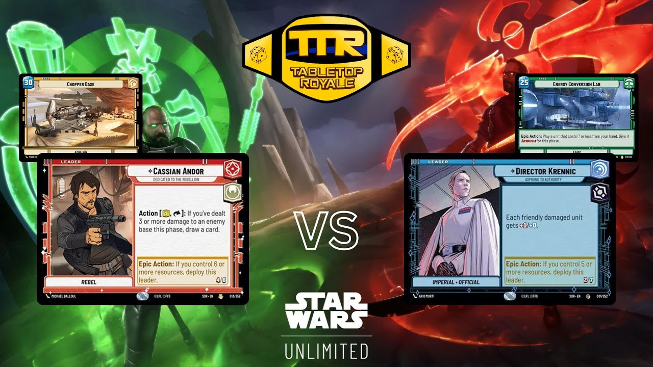 SOR Tournament Lower Bracket Final! Cassian Yellow vs Krennic Green - Star Wars Unlimited Gameplay