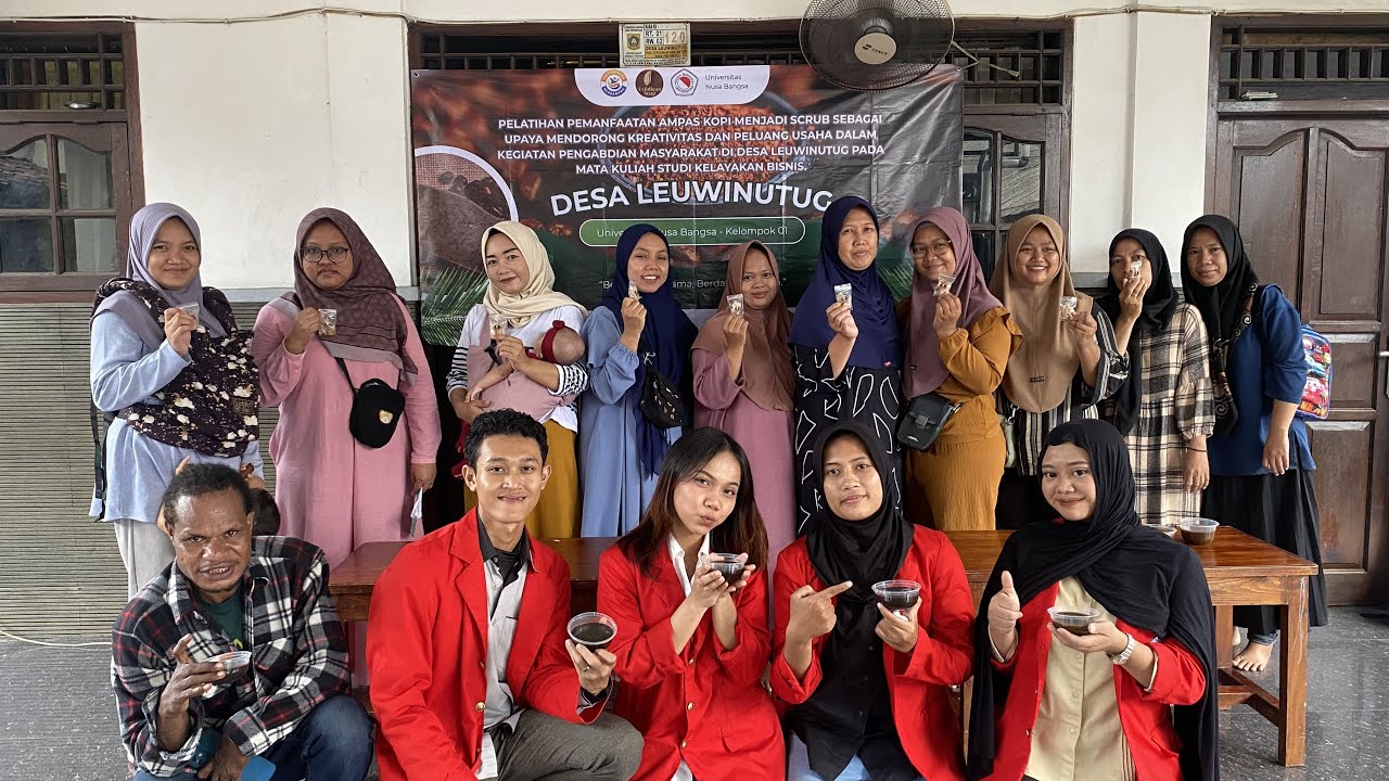 PKM: Pelatihan Pemanfaatan Ampas Kopi Menjadi Scrub di Desa Leuwinutug Kec Citeureup Kab Bogor