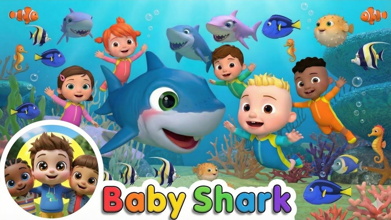🦈 Маленький океанский акулёнок вернулся! | Запоминающаяся песенка про маленького акулёнка, котору...