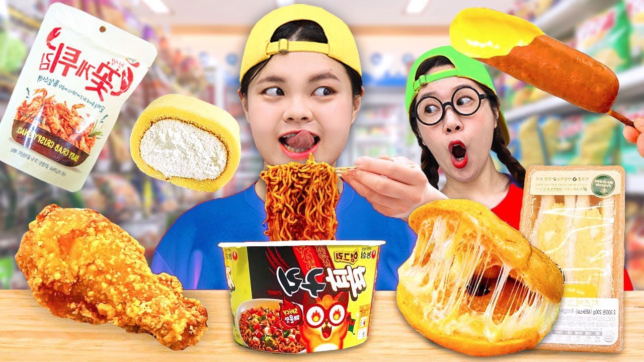 MUKBANG 한국 편의점 먹방 모음 KOREAN Convenience Store Food 짜파구리 Jjapaguri Tteokbokki 티미 TIMI
