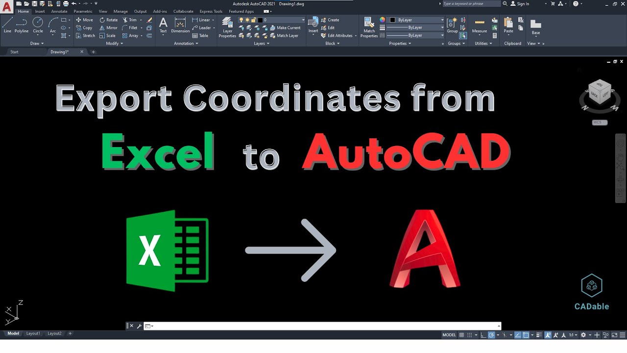Экспорт координат из Excel в AutoCAD - Экспорт координат из Excel в AutoCAD - CADable