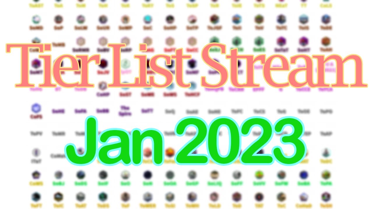 Part 1: Tier List Stream (January 2023)