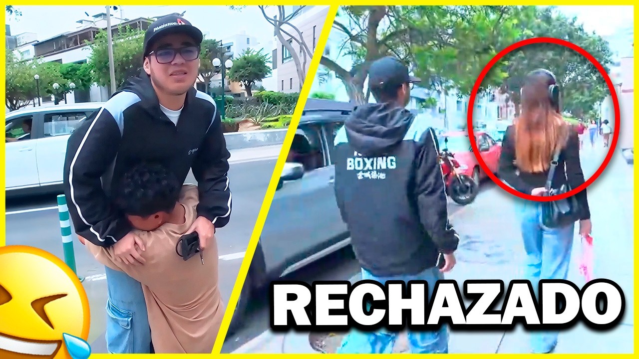 CHICA SE ASUSTA DE SACHA Y HUYE  😂🥶 IRL Miraflores