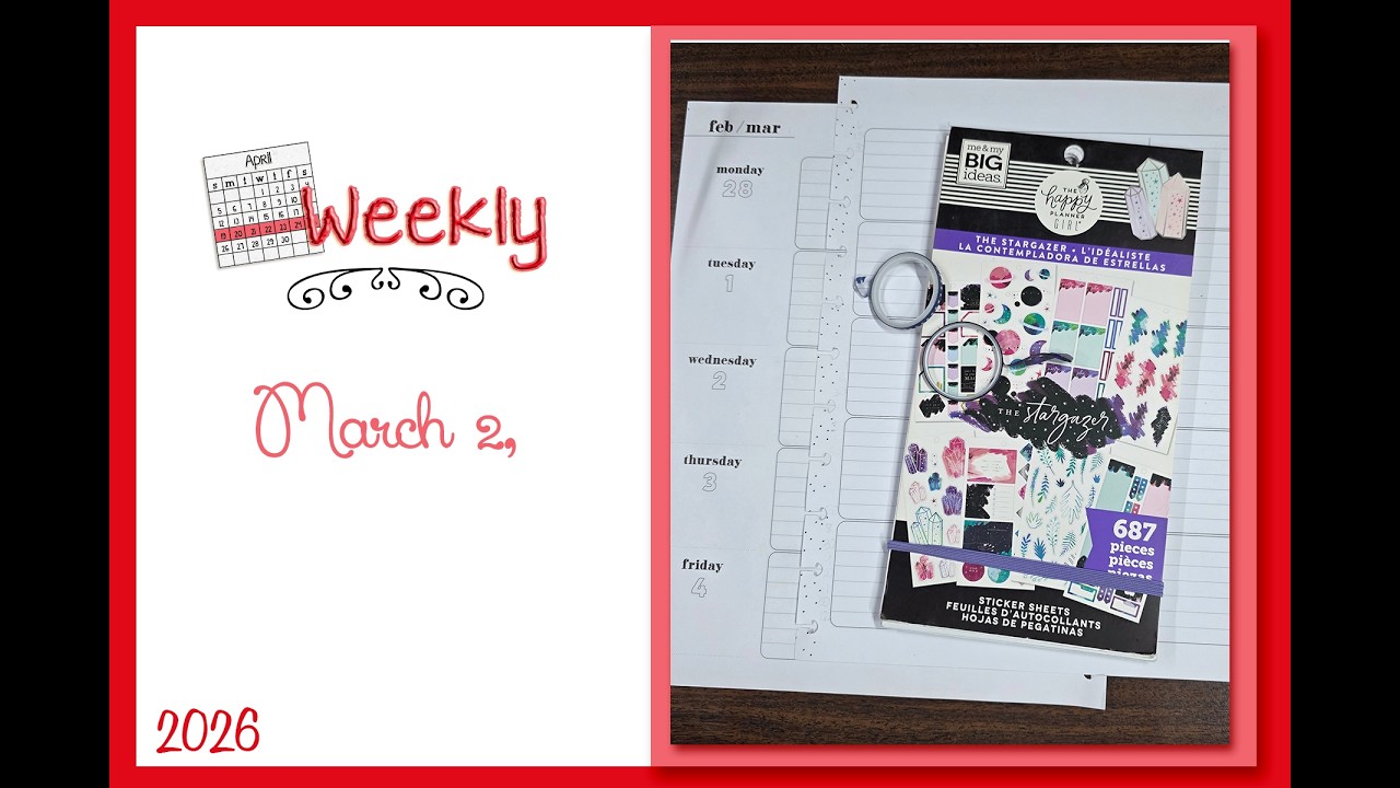 3-2-2026 // weekly Big Teacher planner used as a tracker ll happy planner stickers
