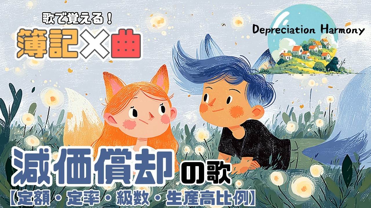 【簿記×曲】減価償却を完全マスターする歌【定額・定率・級数・生産高比例】―Depreciation Harmony ―