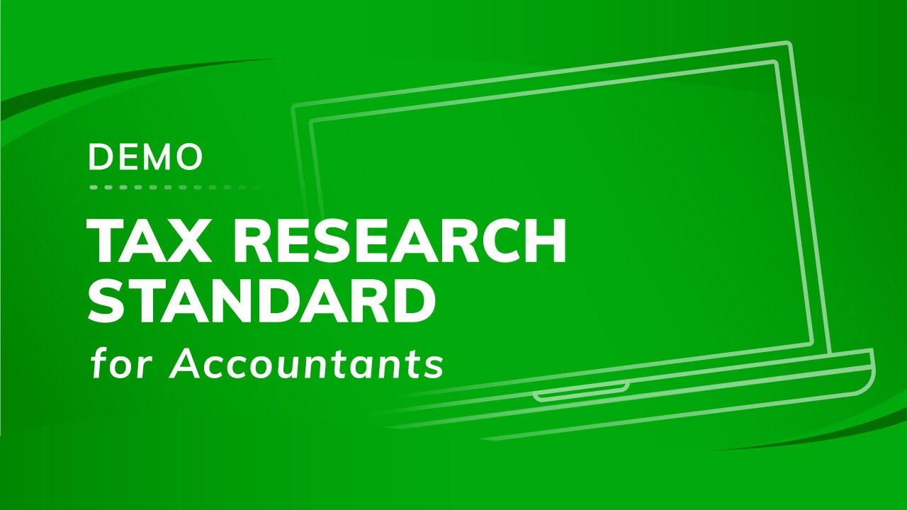 Tax Research Standard for Accountants Demo