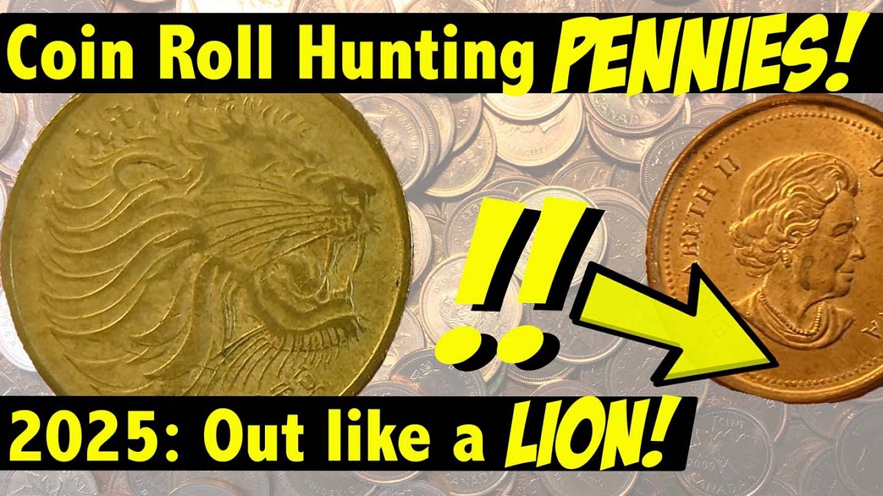 A RARE Penny! Incredible end to 2025! Coin Roll Hunting Canadian Pennies!