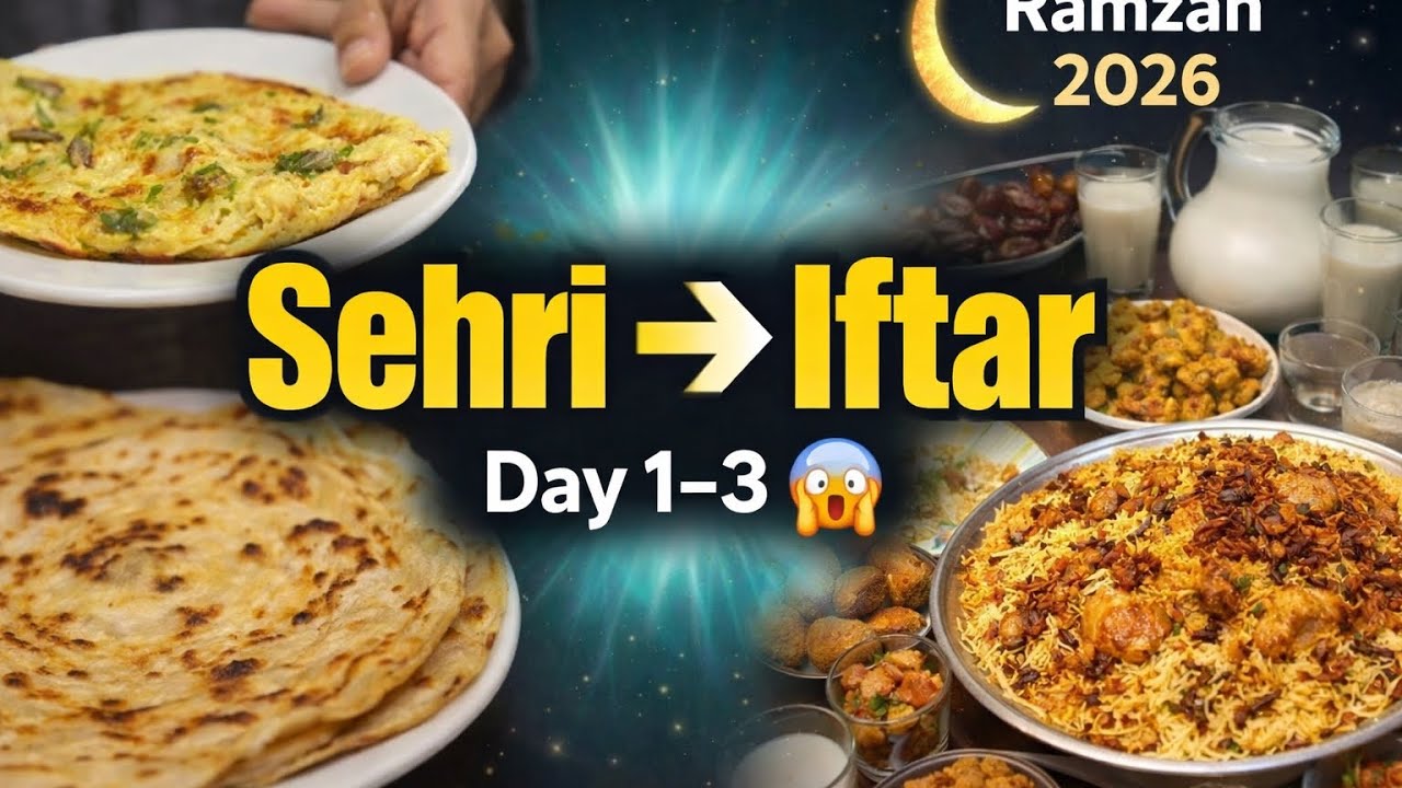Ramzan Day 1–3 😍 | Sehri Se Iftar Tak Kya Kya Hua?! Full Family Vlog 🌙| #azghanvibes #foodchannel 