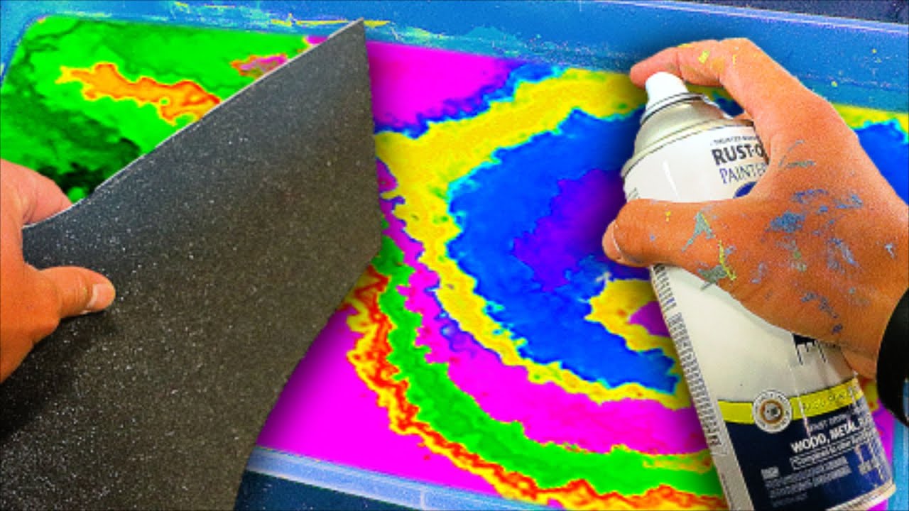 HYDRO DIPPING CUSTOM SKATEBOARD GRIPTAPE!