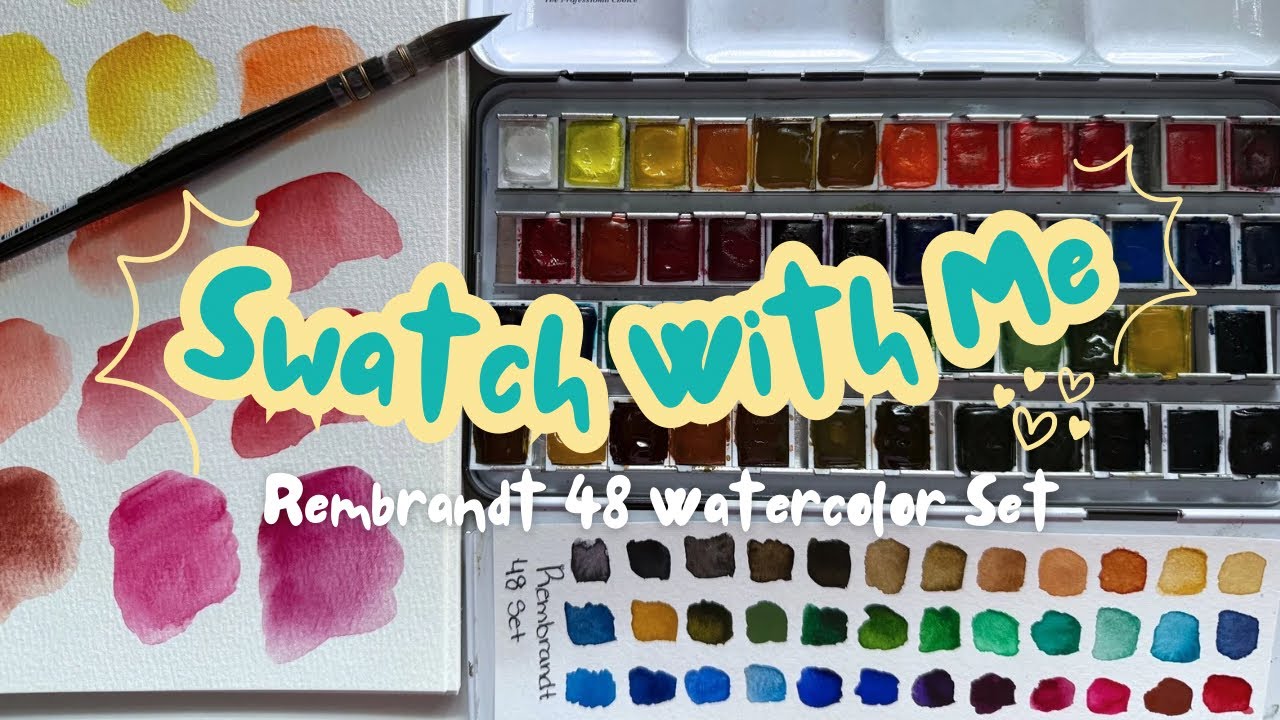 Swatch With Me | Rembrandt Watercolors 48 Set