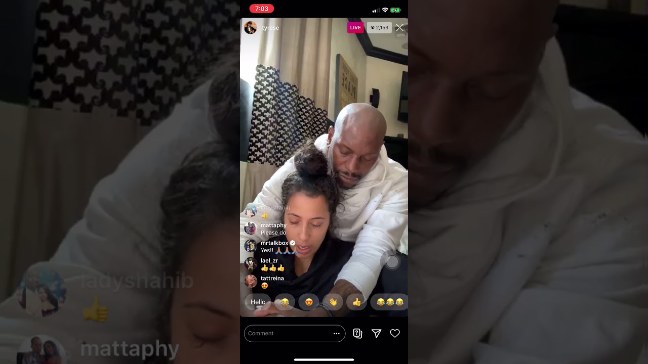Tyrese on live with his wife Samantha 👀‼️