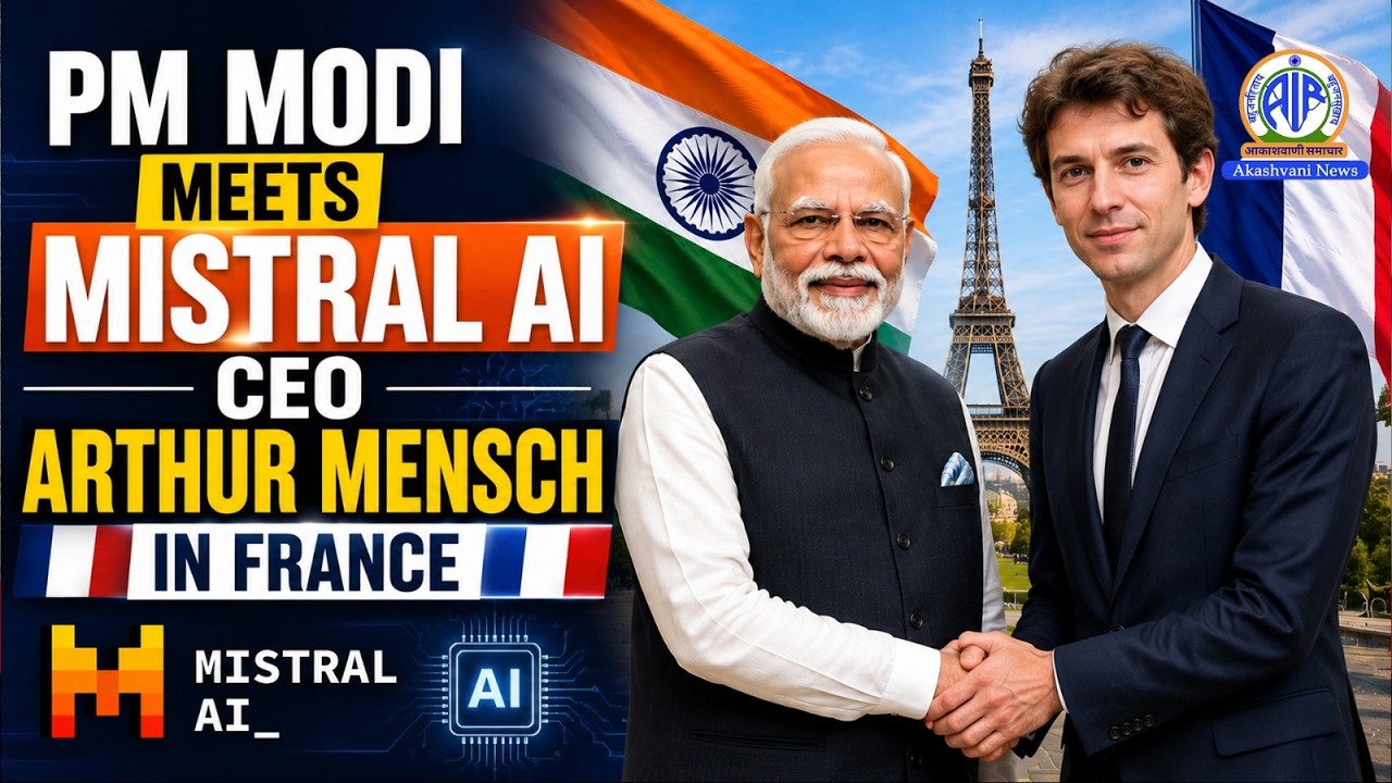PM Modi Meets Mistral AI CEO Arthur Mensch in France