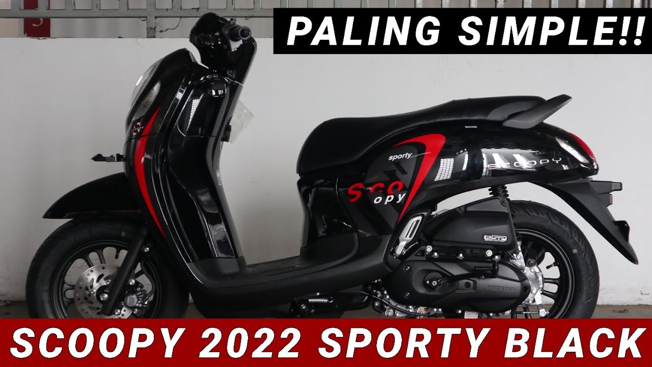 PALING SIMPLE‼️ NEW SCOOPY 2022 SPORTY BLACK