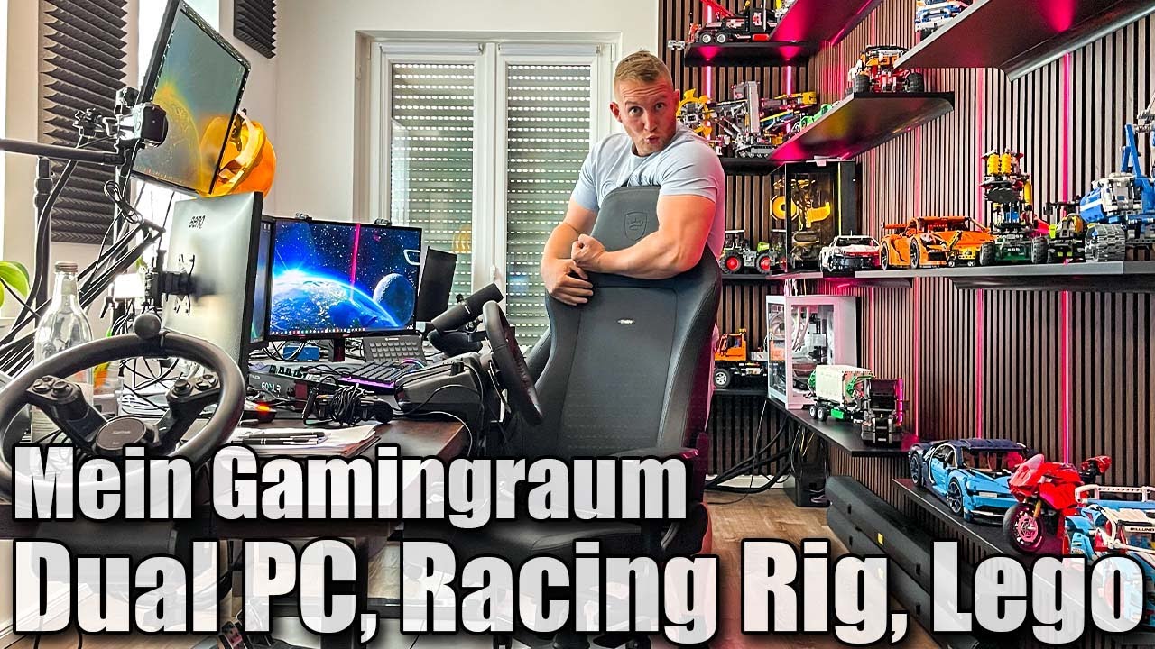 Mein NEUER GAMING Room: Dual PC, Racing Rig, Lego Sammlung und Aufnahme Hardware - Gaming Room Umbau