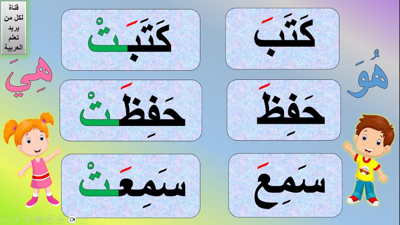 الفعل الماضي | الفعل الماضي للأطفال | شرح الفعل الماضي | تعليم الفعل الماضي | فعل ماضي