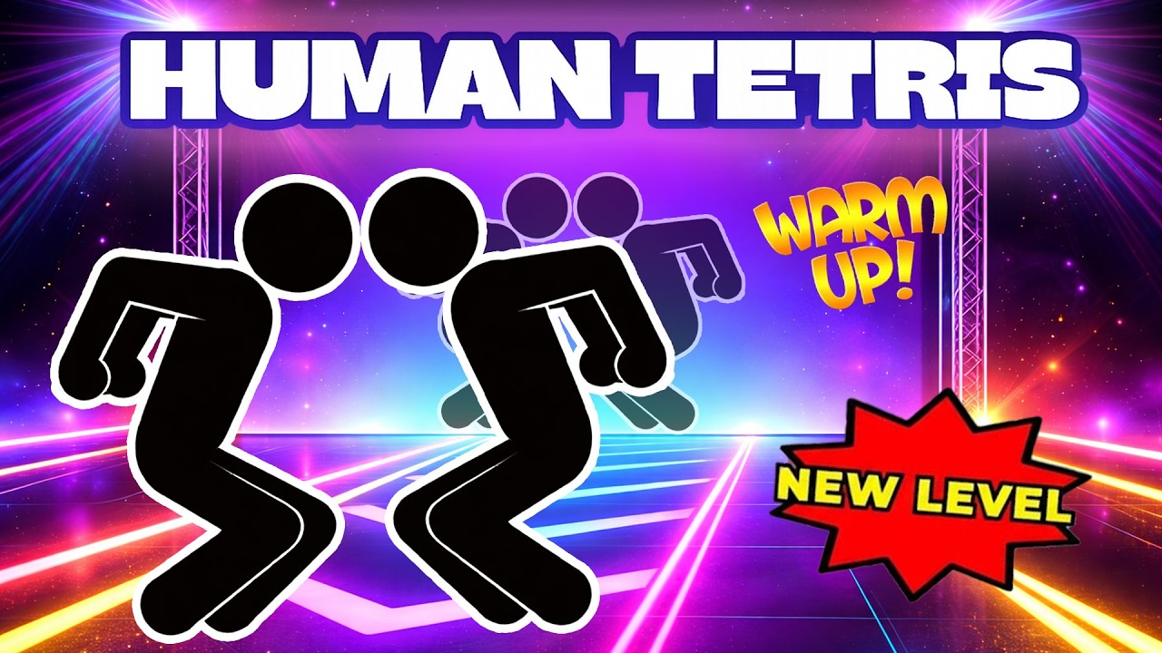 Human Tetris х 2 Player Co-op | Immersive Interactive Warm Up #5
