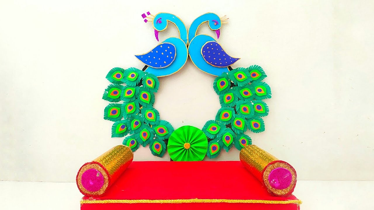 Ganpati Decoration ideas at home | ganpati Decoration ideas lockdown | eco friendly makhar decoratio